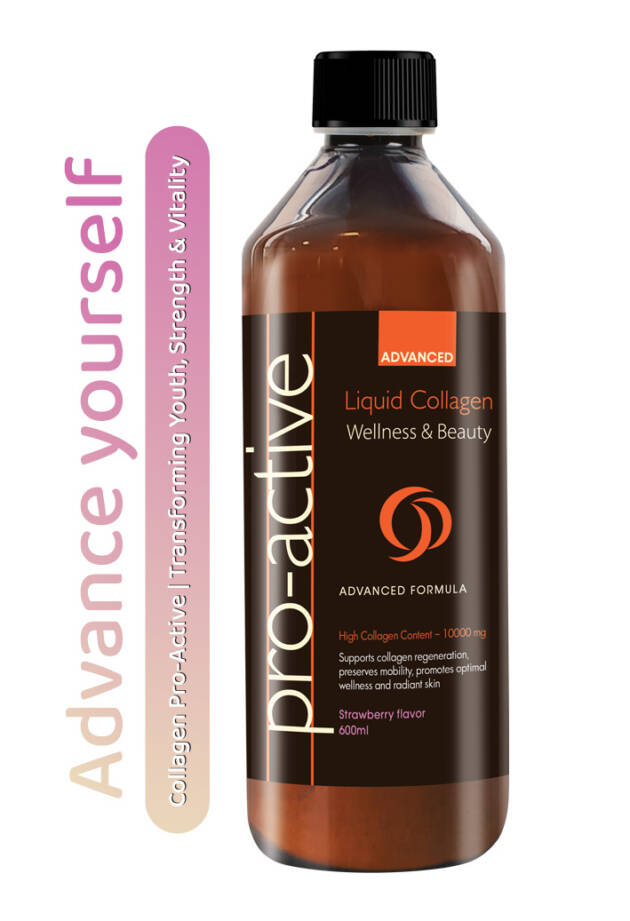 Pro-Active Liquid Collagen Advanced Strawberry Flavour – 600ml