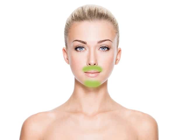 Upper lip & chin